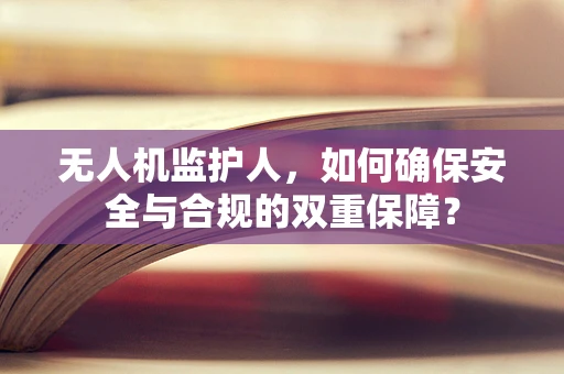 无人机监护人，如何确保安全与合规的双重保障？