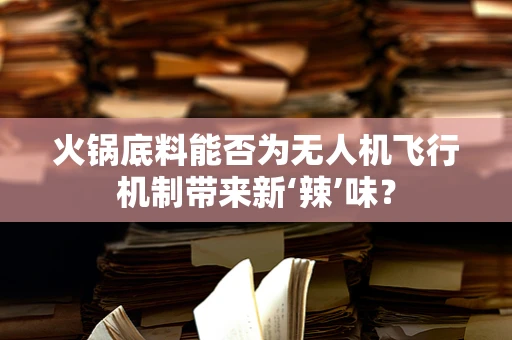 火锅底料能否为无人机飞行机制带来新‘辣’味？